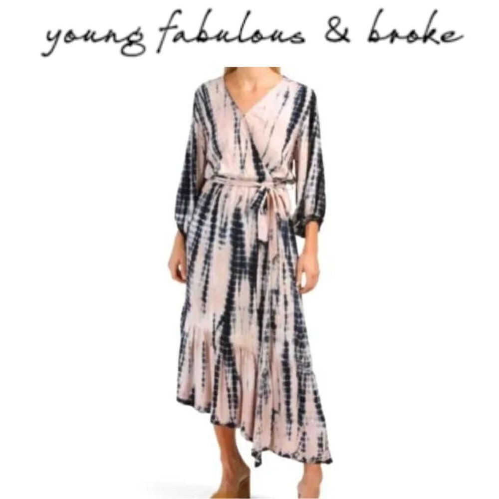 Young Fabulous & Broke tie dye V-neck maxi